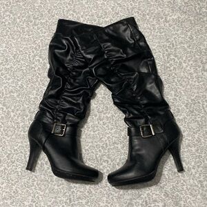 Black Long boots size 8 women